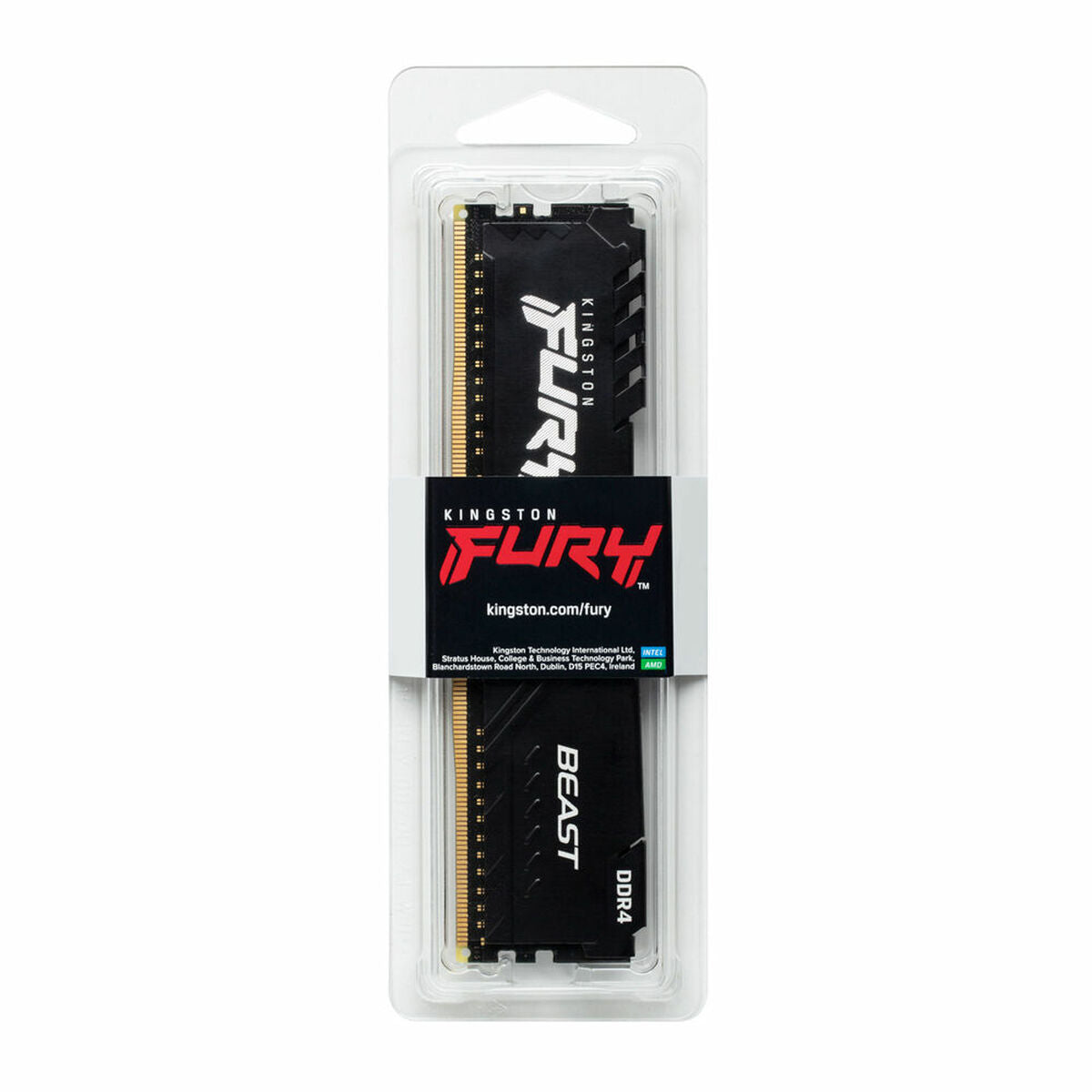 KINGSTON 16Go 3200MHz DDR4 CL16 DIMM 1Gx8 FURY Beast Black