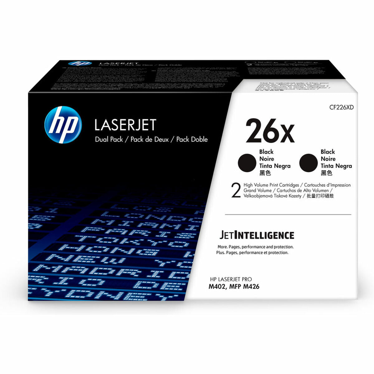 HP 26X original LaserJet Toner cartridge CF226XD Black High Yield 2-pack