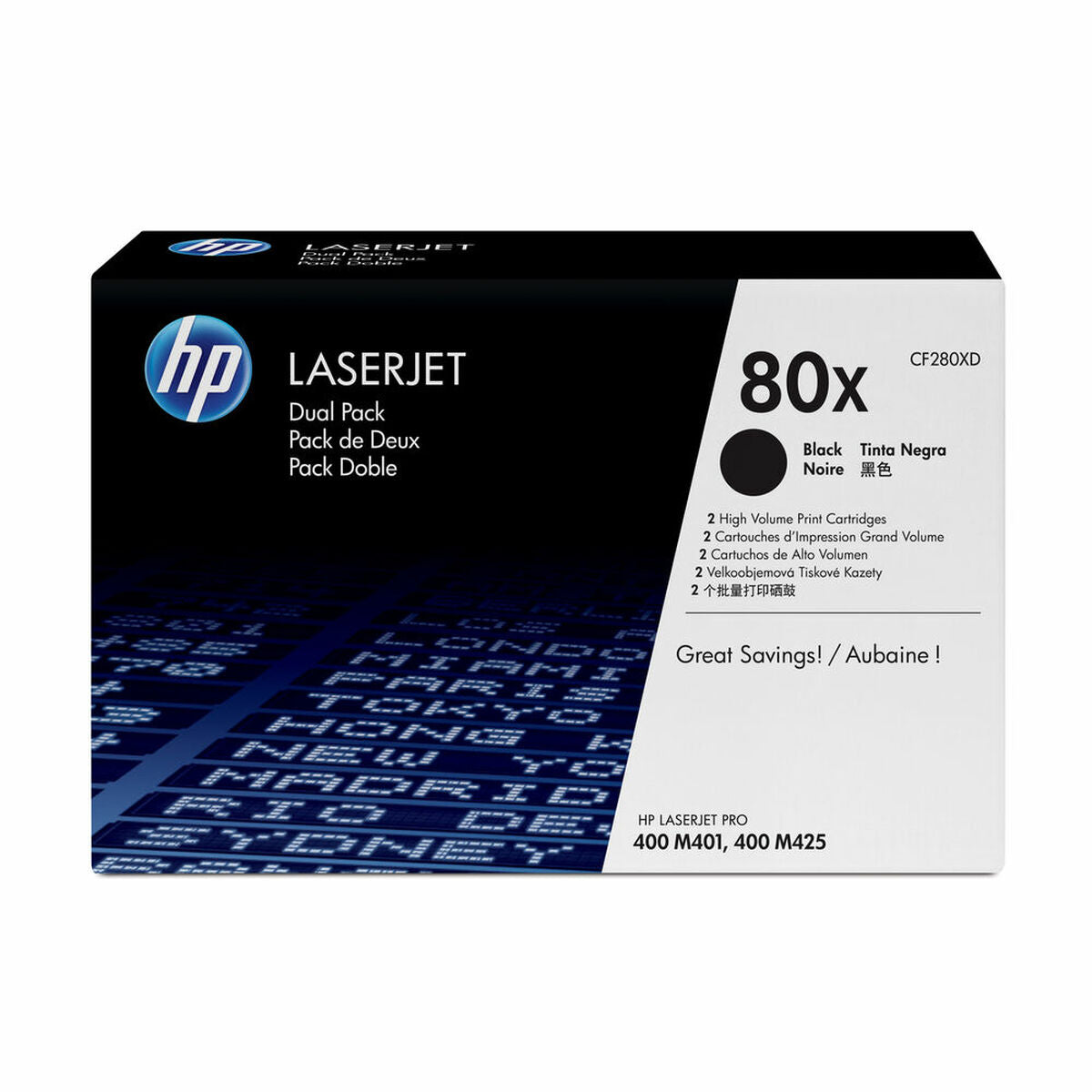 HP 80XD original Toner cartridge CF280XD black high capacity 2 x 6.900 pages 2-pack