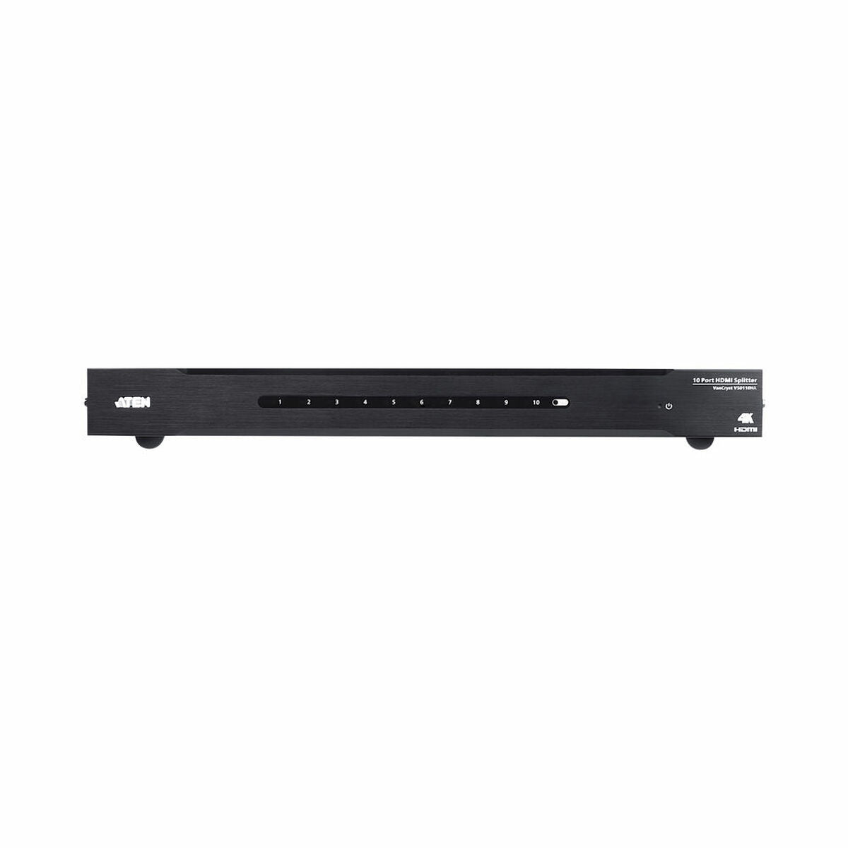 Répartiteur HDMI 4K a 10 ports - HDMI - 10x HDMI - 4096 x 2160 pixels - Noir - Métal - 4K Ultra HD