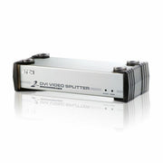 Séparateur DVI/audio 2 ports - DVI - 2x DVI-I - 1920 x 1200 pixels - Noir - Argent - Métal - Full HD