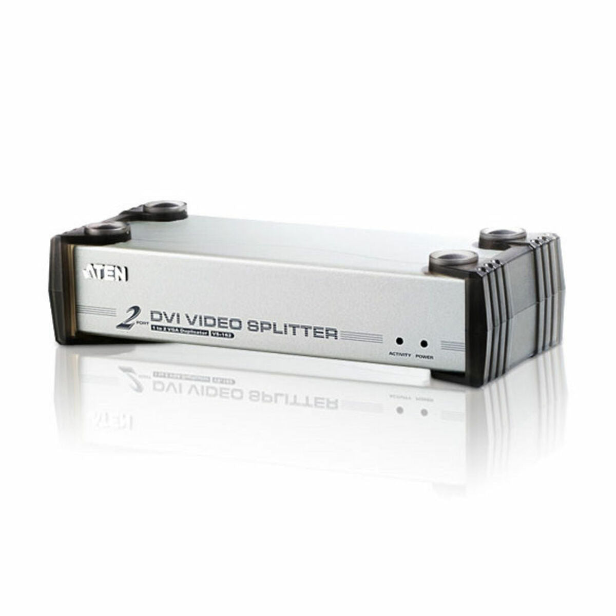 Séparateur DVI/audio 2 ports - DVI - 2x DVI-I - 1920 x 1200 pixels - Noir - Argent - Métal - Full HD