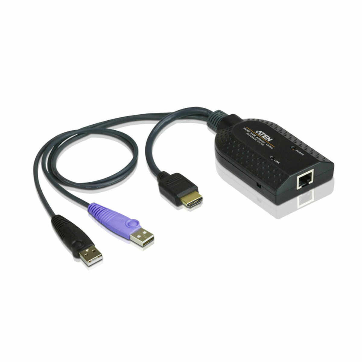 KA7168 - USB - HDMI - Noir - Plastique - 104 g - 1 x RJ-45 - 2 x USB A - 1 x HDMI