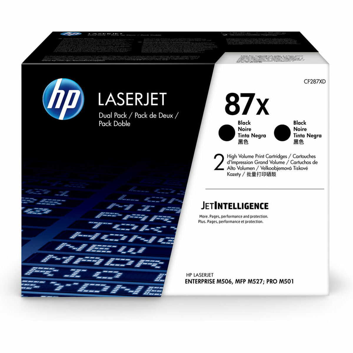 HP 87X original LaserJet Toner cartridge CF287XD Black High Yield 2-pack