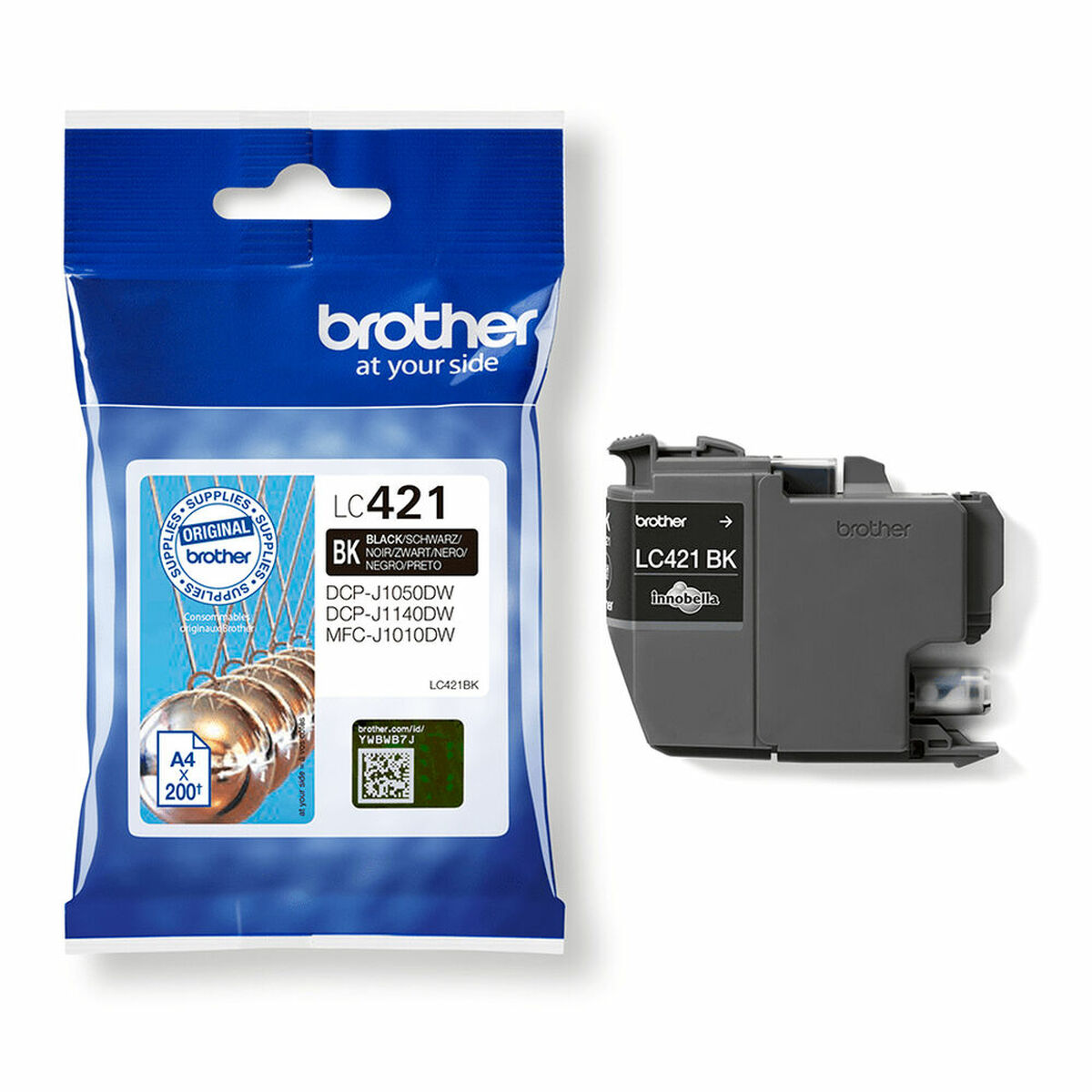 BROTHER 200-page standard capacity Black ink cartridge for DCP-J1050DW MFC-J1010DW and DCP-J1140DW
