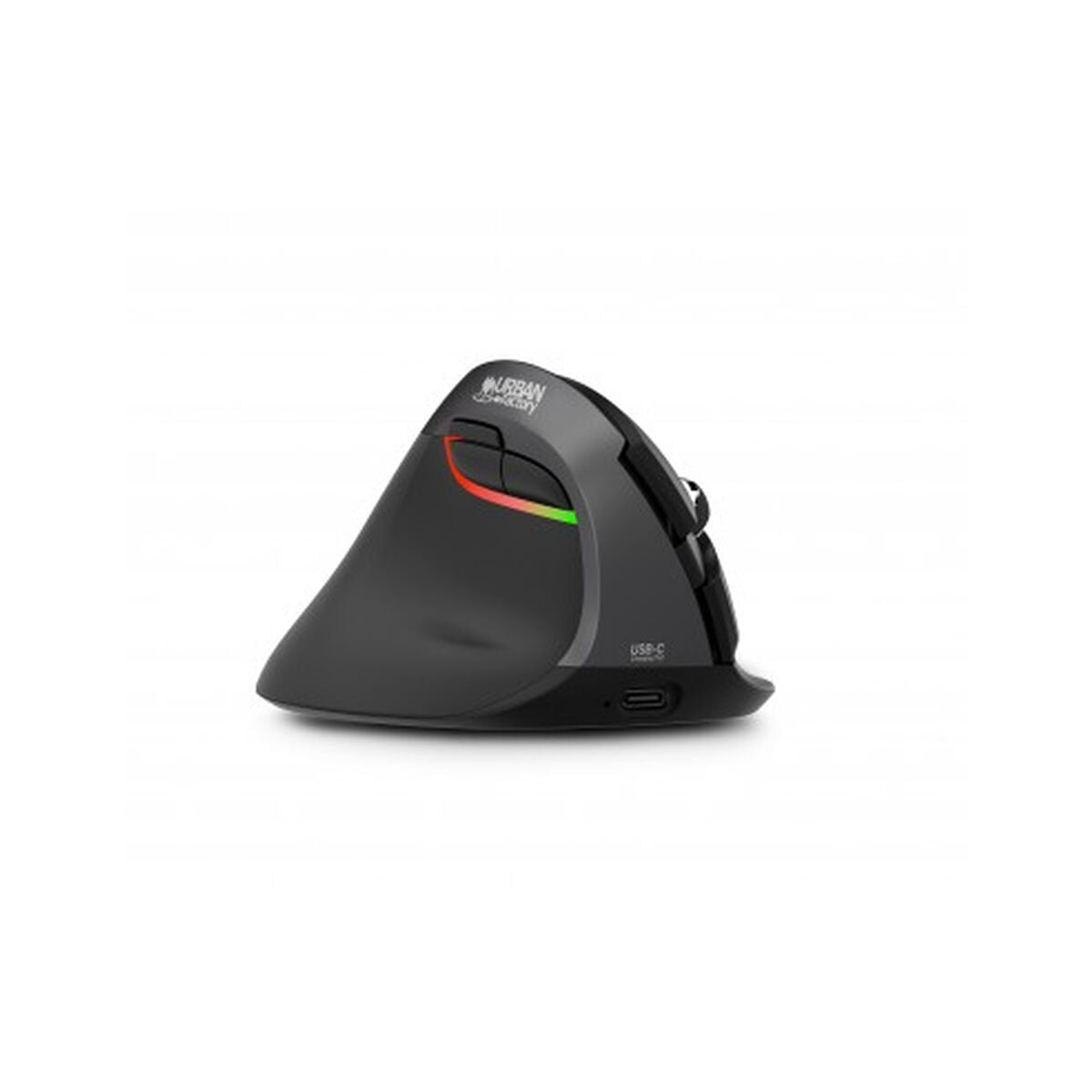 URBAN FACTORY Ergo Mouse Bluetooth 2.4Ghz and wired USB 1000mAh rechargeable battery in USB-C using the included cable