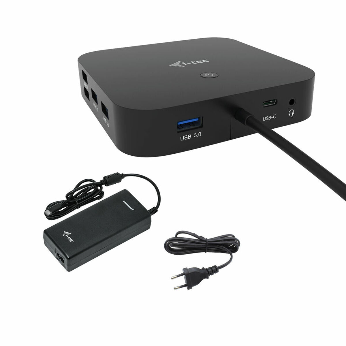 I-TEC USB-C Dual Display MST DS 1xDP 1xHDMI 1xGLAN 3xUSB 3.0 2xUSB 2.0 1xUSB-C-Datei 1xAudio/Mic Jack 1x100W USB-C PD+Charger 112W