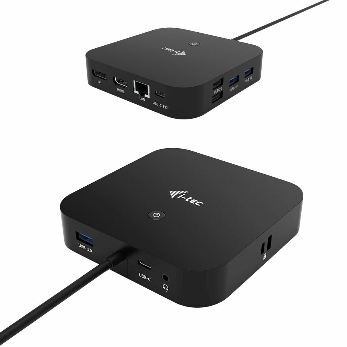 I-TEC USB-C Dual Display MST DS 1xDP 1xHDMI 1xGLAN 3xUSB 3.0 2x USB 2.0 1xUSB-C-Datei 1xAudio/Mic Jack 1x100W USB-C PD
