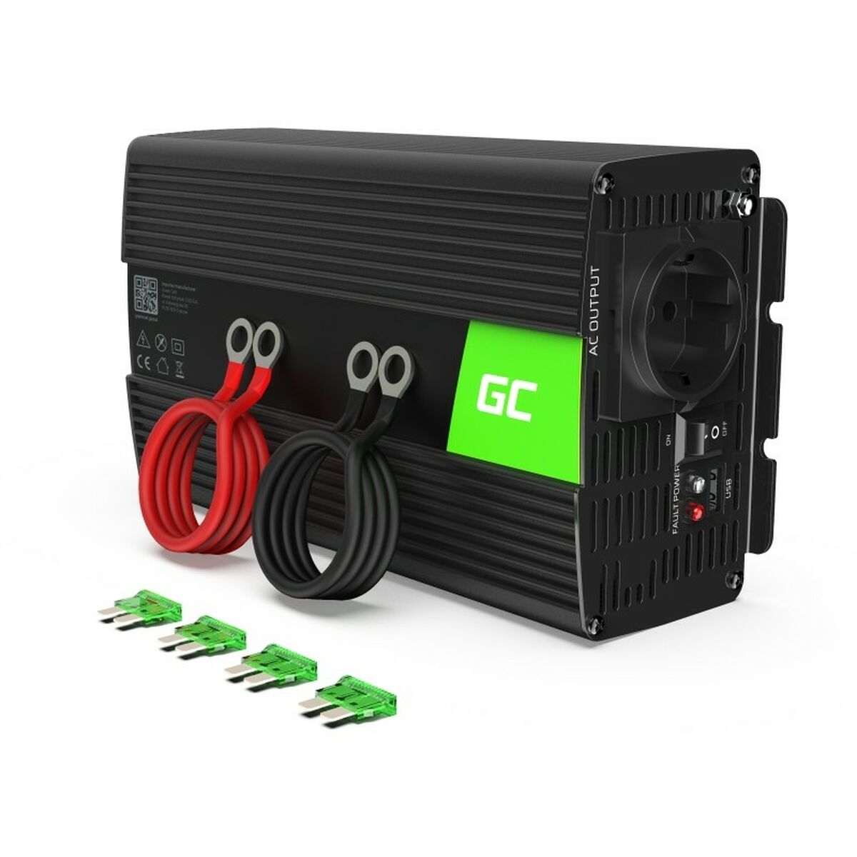 Green Cell INV09 adaptateur de puissance & onduleur Auto 1000 W Noir