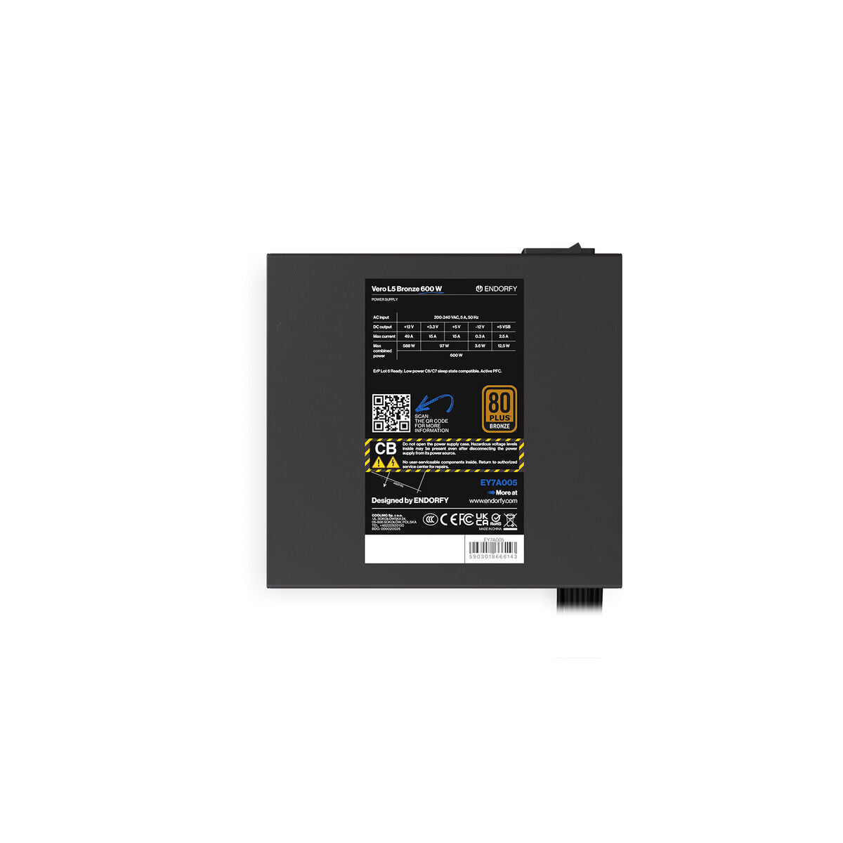 ENDORFY Vero L5 Bronze 600W Alimentation