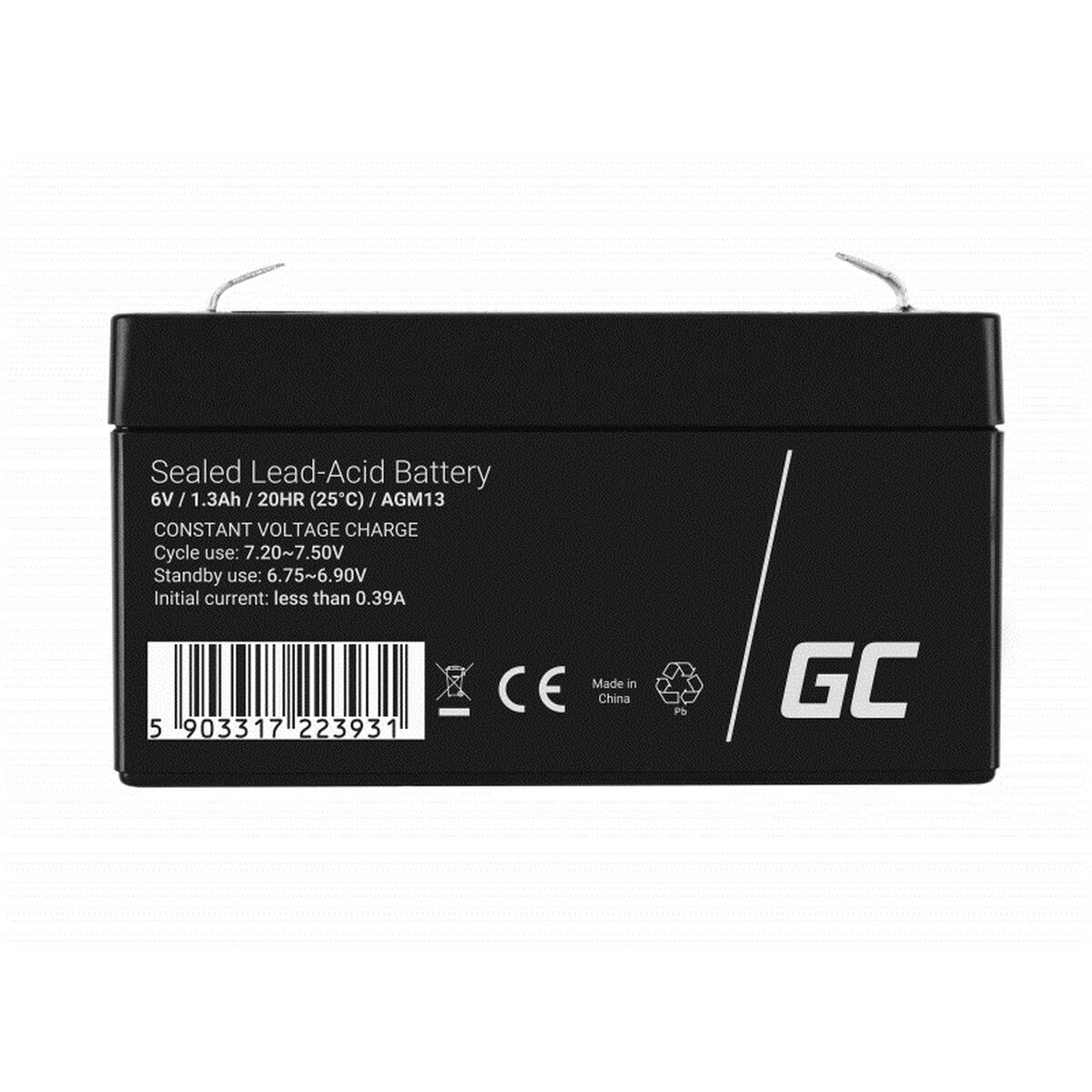 Green Cell AGM13 Batterie de l'onduleur Sealed Lead Acid (VRLA) 6 V 1,3 Ah