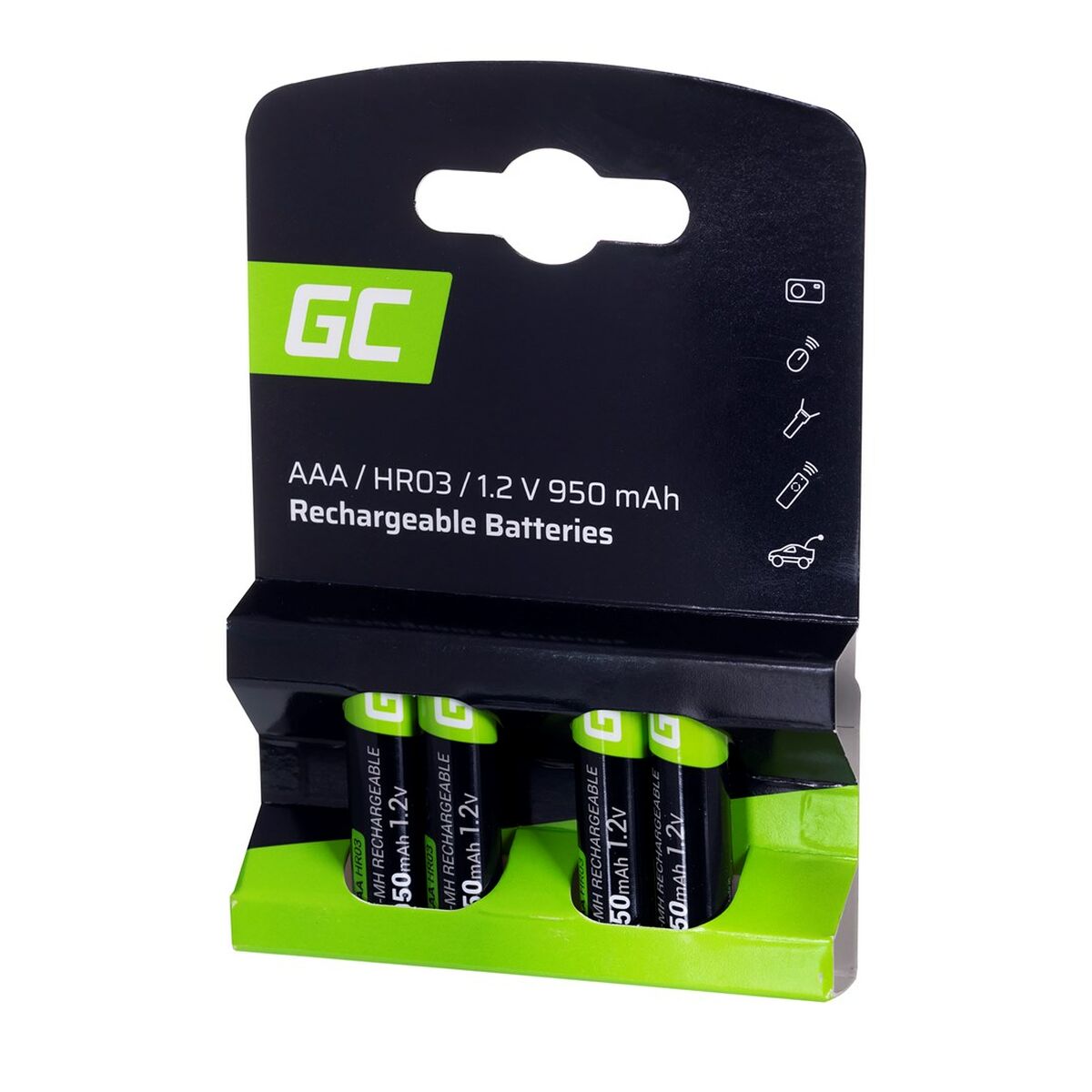 Green Cell GR03 pile domestique Batterie rechargeable AAA Hybrides nickel-métal (NiMH)