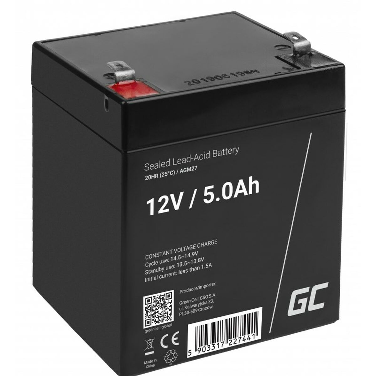 Green Cell AGM27 Batterie de l'onduleur Sealed Lead Acid (VRLA) 12 V 5 Ah