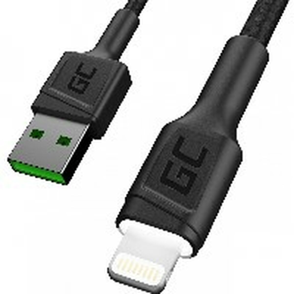 Green Cell KABGC05 câble Lightning 1,2 m Noir