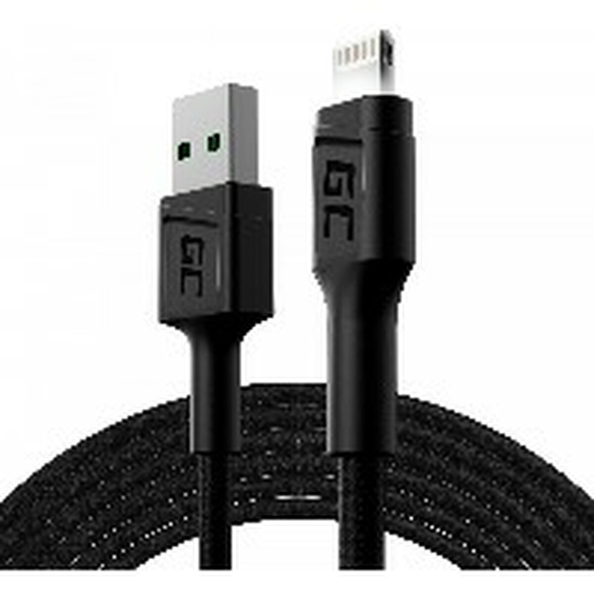 Green Cell KABGC12 câble Lightning 2 m Noir