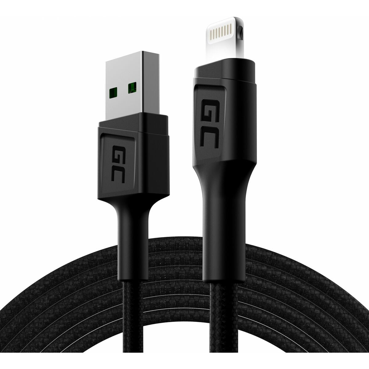 Green Cell KABGC12 câble Lightning 2 m Noir