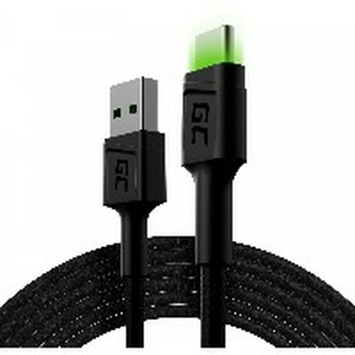 Green Cell KABGC13 câble USB 2 m USB 2.0 USB A USB C Noir