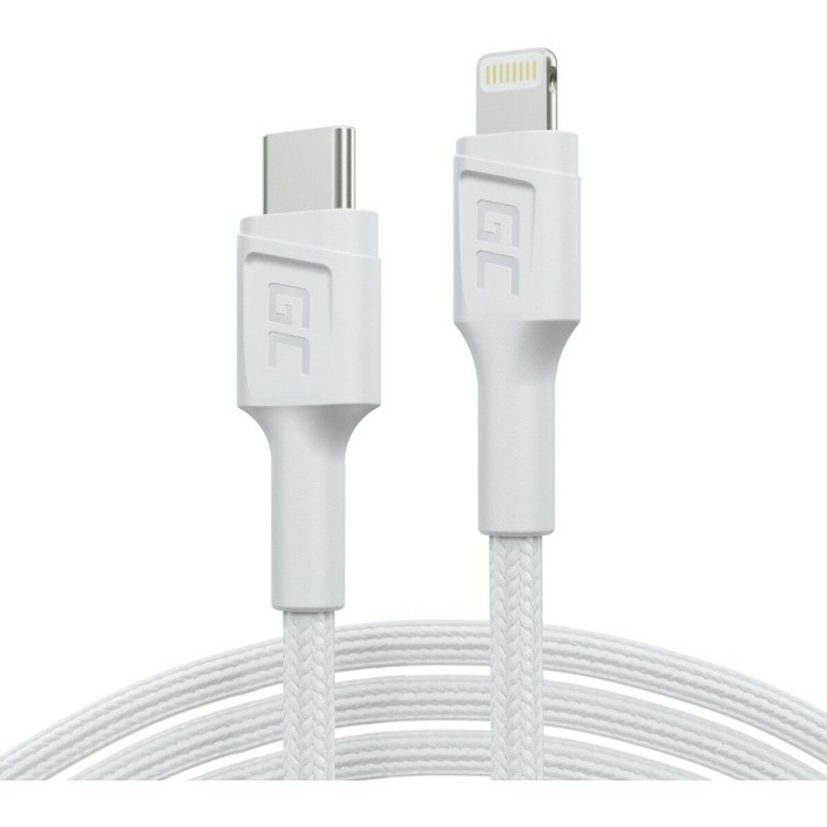 Green Cell KABGC30W câble USB USB 3.2 Gen 1 (3.1 Gen 1) 1,2 m USB C 0,48 Gbit/s 60 W Blanc