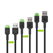 Green Cell KABGCSET01 câble USB 2 m USB A USB C Noir