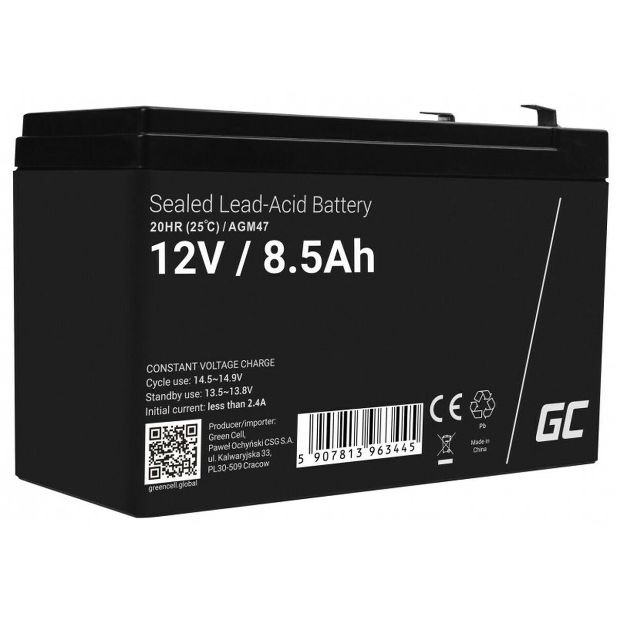 Green Cell AGM Battery 12V 8.5Ah - Battery - Mignon (AA)