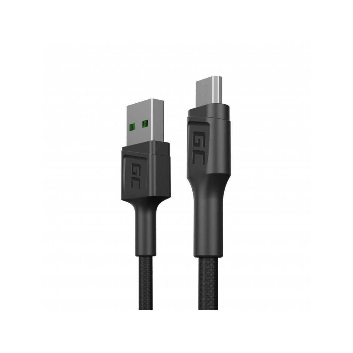 Green Cell KABGC23 câble USB 0,3 m USB 2.0 USB A Micro-USB B Noir