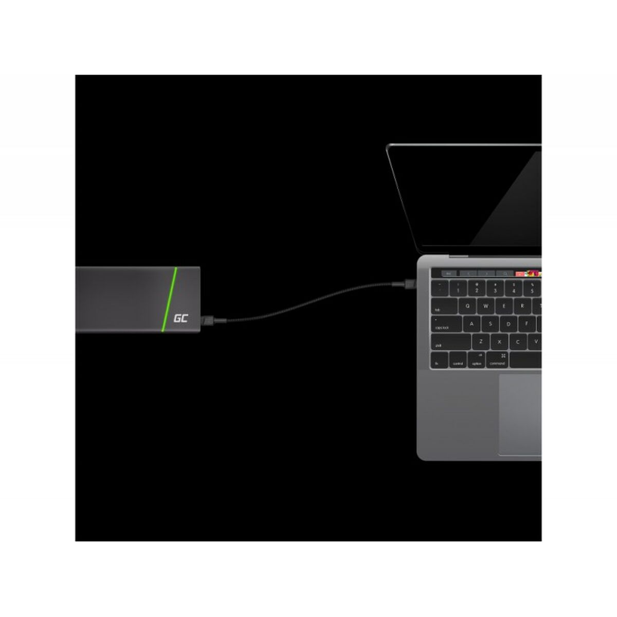 Green Cell KABGC31 - 0,3 m - USB C - USB C - USB 2.0 - 480 Mbit/s - Noir