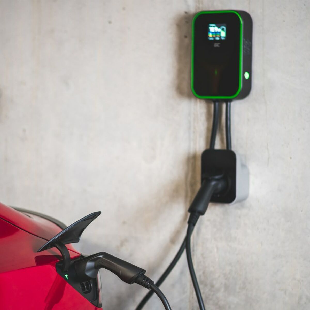 Chargeur Wallbox Green Cell EV Powerbox RFID 22KW avec prise de type 2