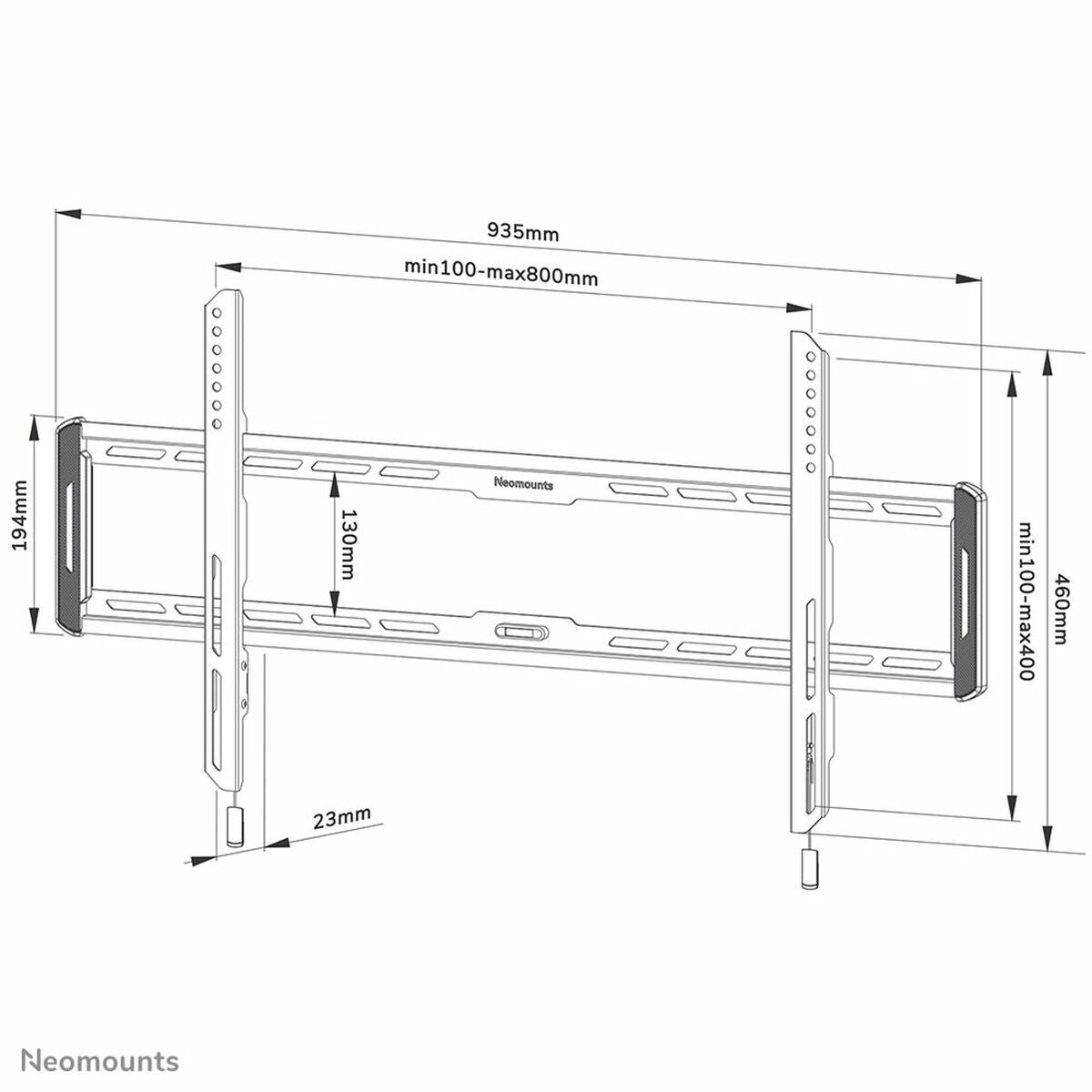 NEOMOUNTS WL30-550BL18 Support pour écran mural 43-86p - ultra-plat - installation facile