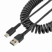 20in USB A to C Charging Cable Coiled