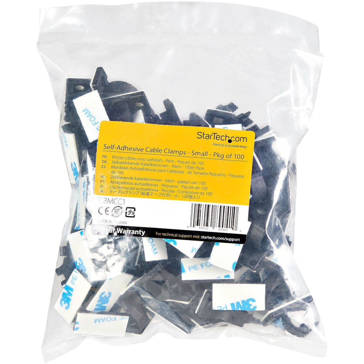 100 Self Adhesive Cable Management Clips