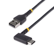3ft USB A to C Charging Cable Angled