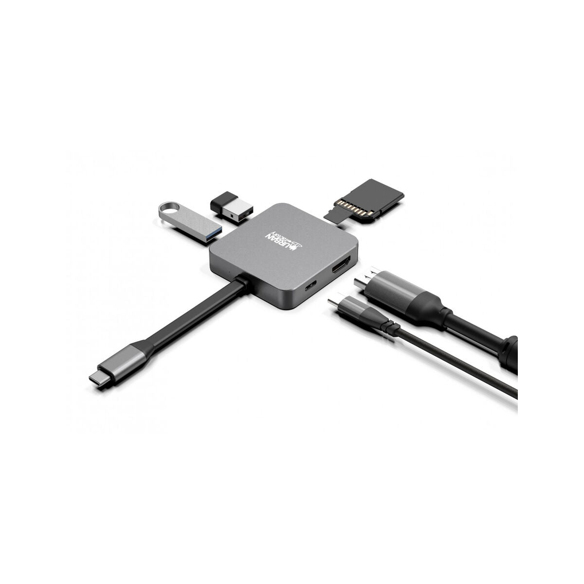 URBAN FACTORY HUBEE LIGHT USB-C MINI STATION WITH 100W POWER DELIVERY
