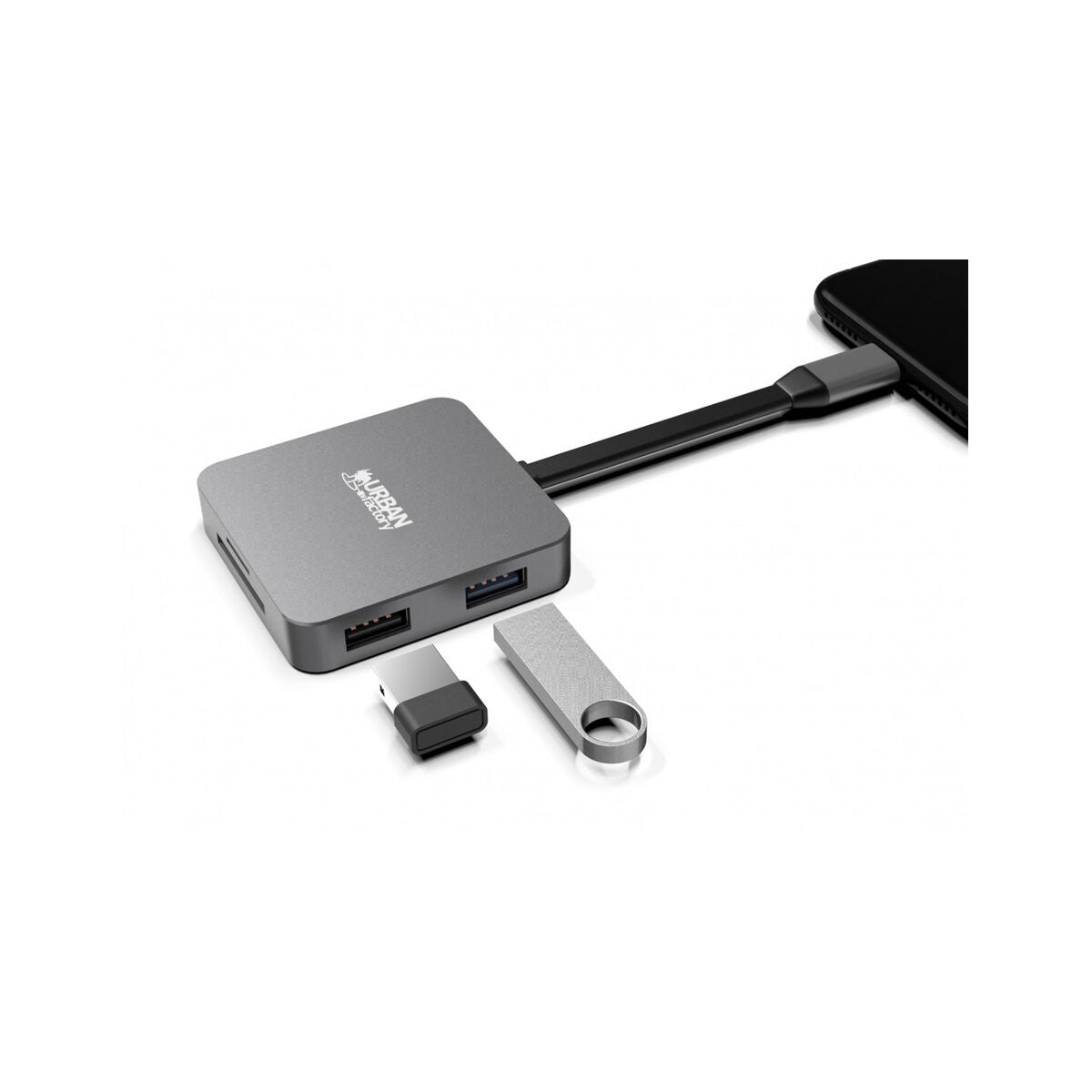 URBAN FACTORY HUBEE LIGHT USB-C MINI STATION WITH 100W POWER DELIVERY