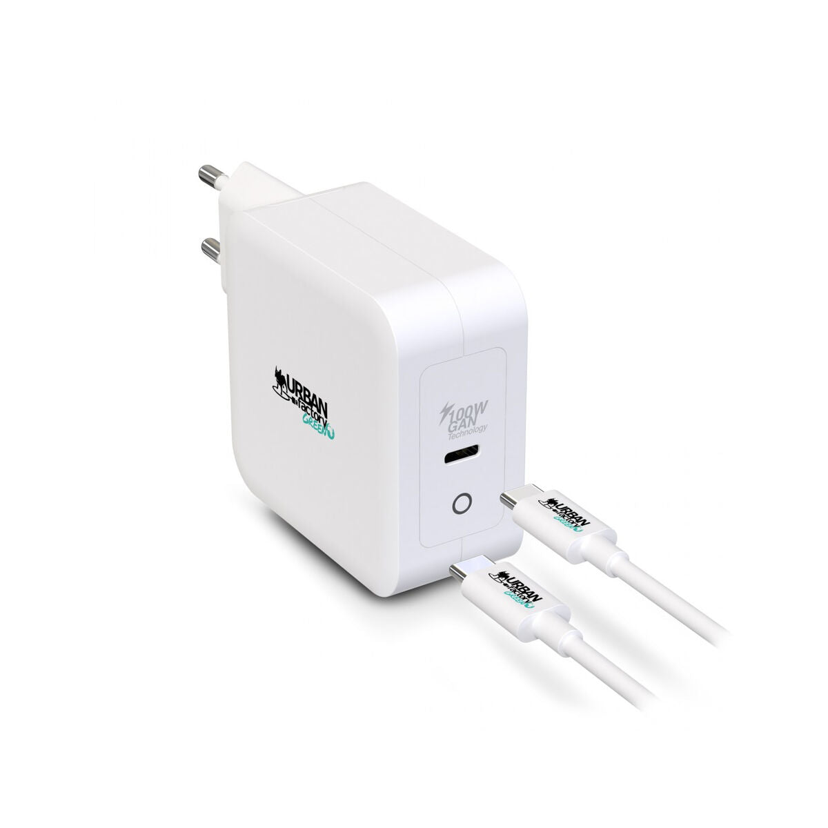 URBAN FACTORY Chargeur secteur GaN USB-C Eco 100W