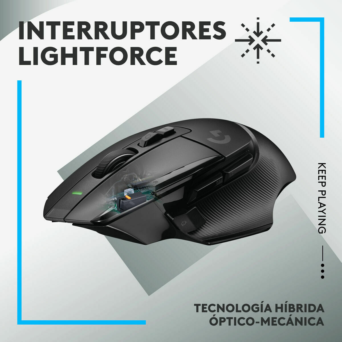 LOGITECH G G502 X LIGHTSPEED Mouse optical 8 buttons wireless 2.4 GHz USB LOGITECH LIGHTSPEED receiver black