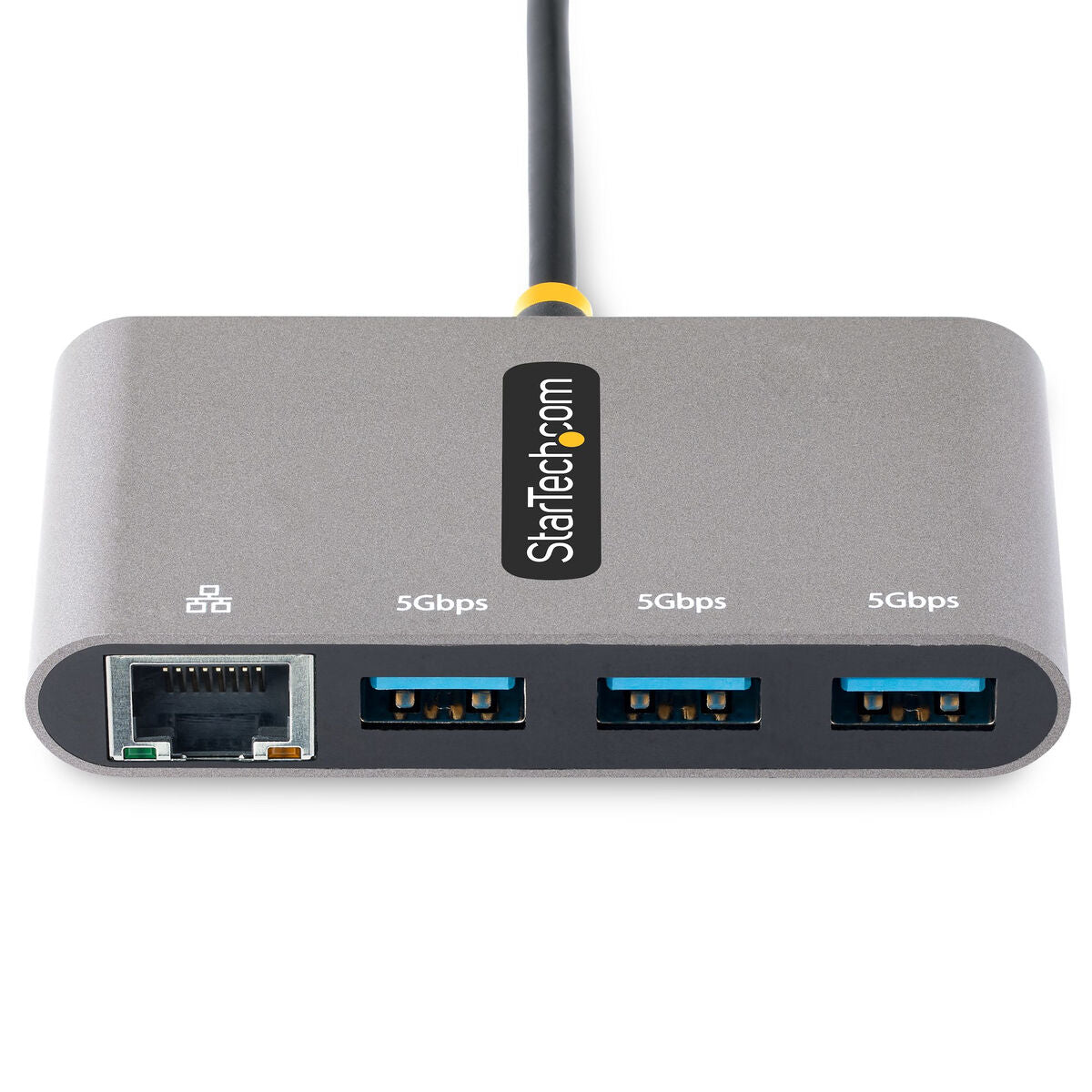 3-Port USB-C Hub with Ethernet Portable