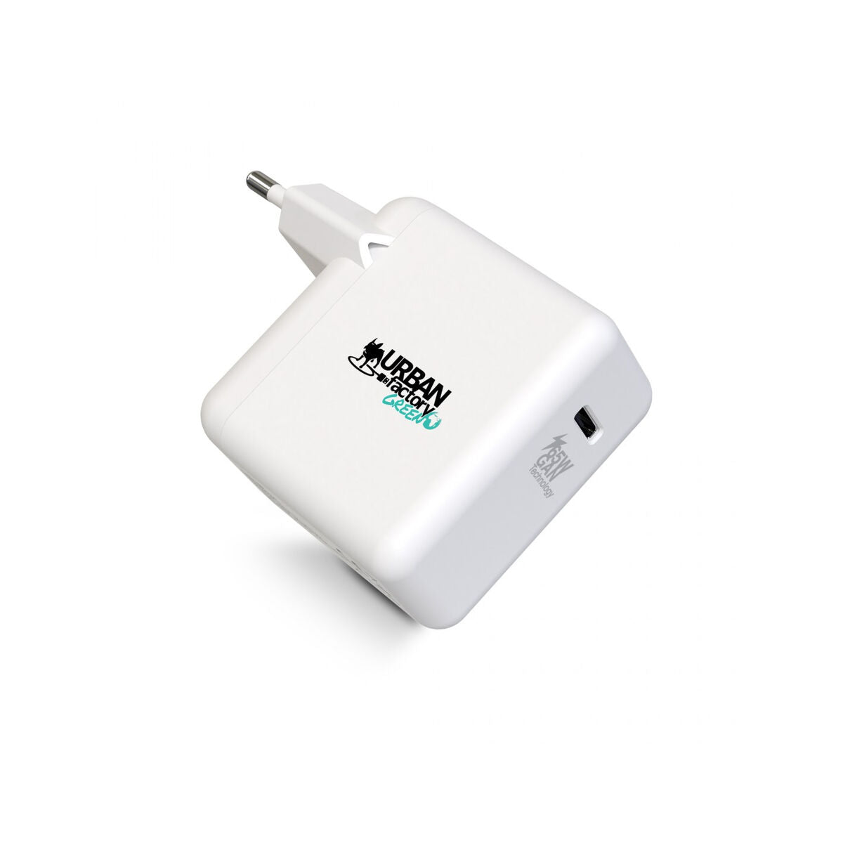 URBAN FACTORY Chargeur secteur GaN USB-C Eco-conçu 65W