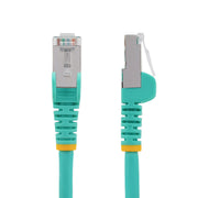 50cm LSZH CAT6a Ethernet Cable - Aqua