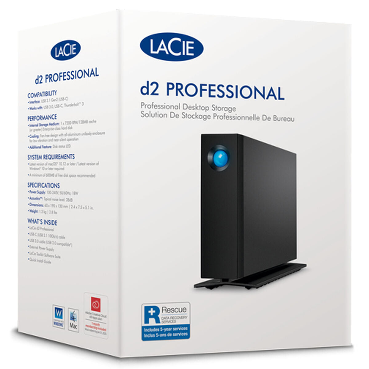 LACIE d2 Professional 20TB USB 3.1 TYPE C