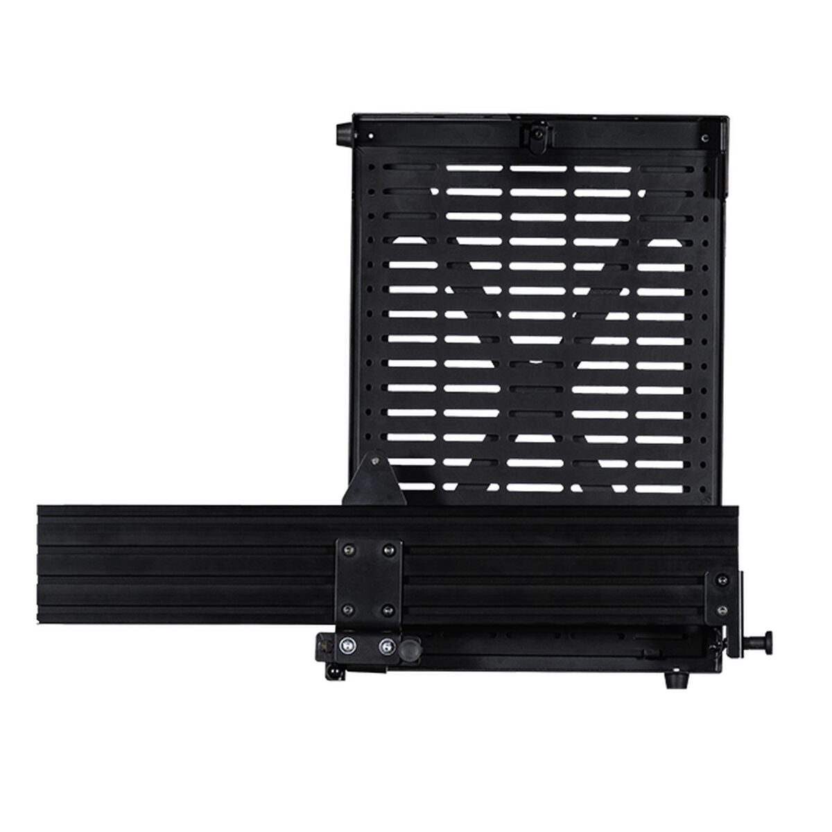 Flip-Down AV Storage Tray