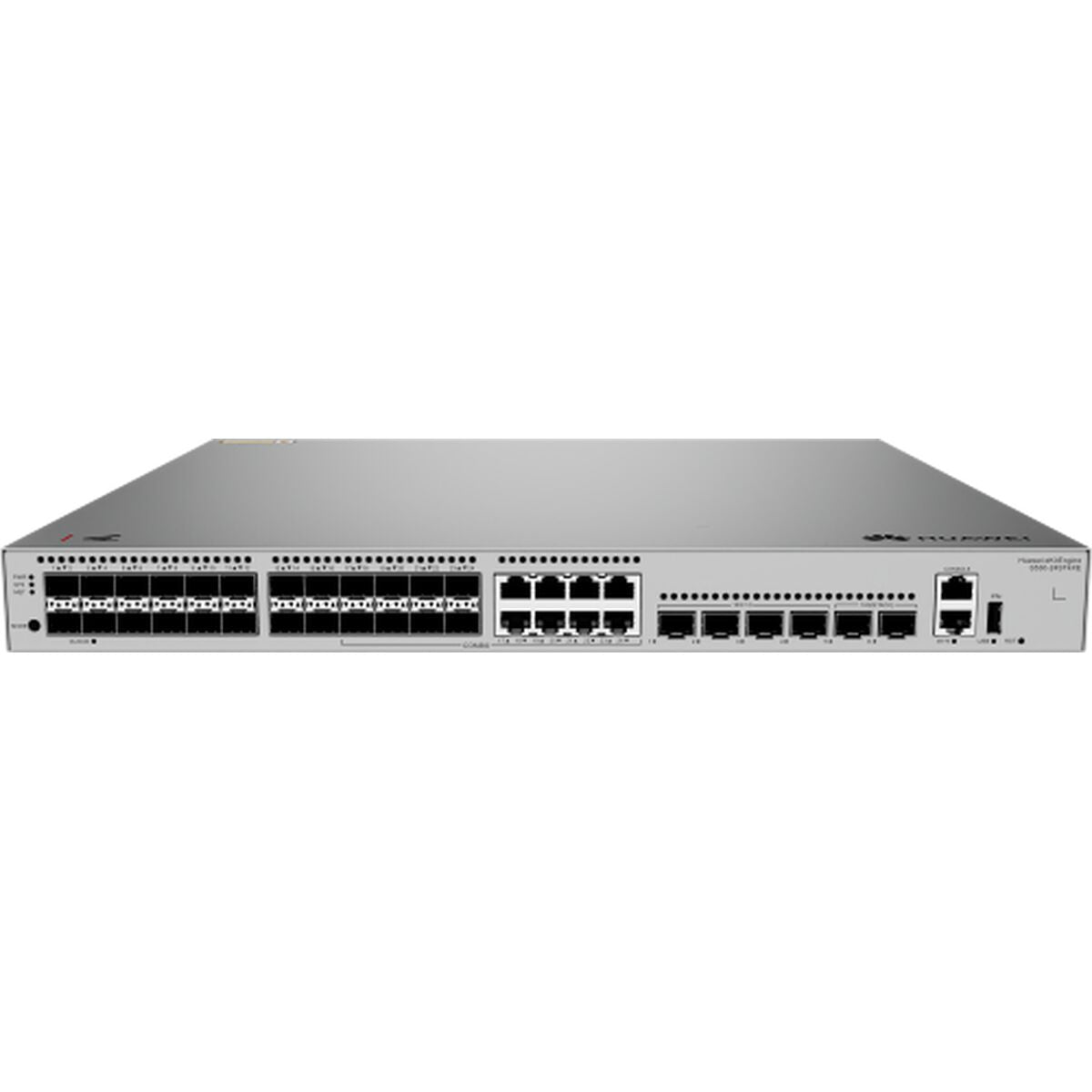 HUAWEI S530-24ST4XE 24xGE SFP ports 8 of which are dual-purpose 10/100/1000 or SFP 4x10GE SFP+ ports 2x12GE stack ports 1xAC eKit