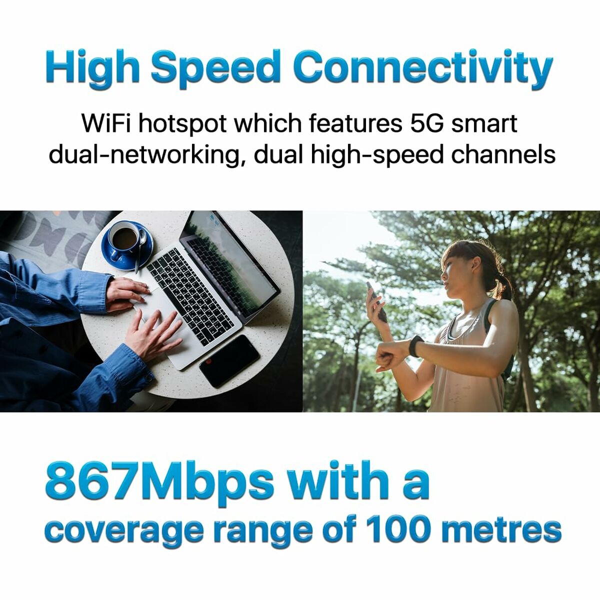 ZTE U30 AIR routeur sans fil Bi-bande (2,4 GHz / 5 GHz) Blanc