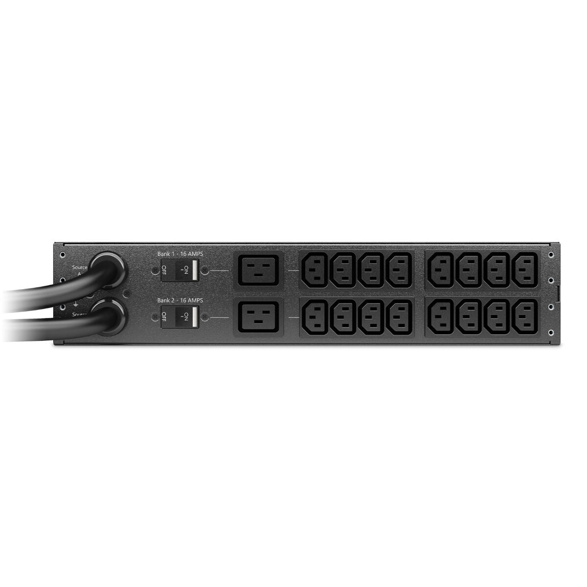 APC NetShelter Automatic transfer switch Rack AC 207-253V 7400VA 1-phase Ethernet 10/100/1000 USB oc 18 2U 2.43m cord Black