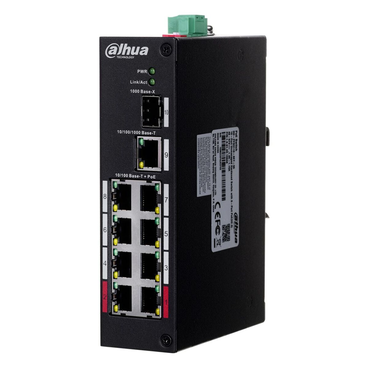 Dahua PFS3110-8ET-96-V2 Commutateur de bureau non géré 10 ports avec 8 ports PoE