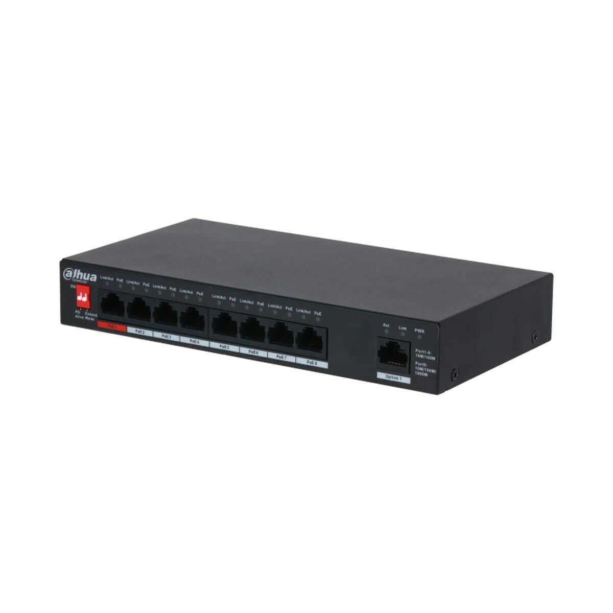 Dahua PFS3009-8ET1GT-96-V2 Switch de bureau non géré 9 ports avec PoE 8 ports