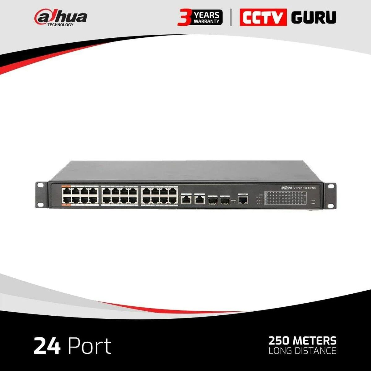 Dahua PFS4226-24ET-360-V3 Switch PoE géré 24 ports 100 Mbps + 2 ports Gigabit