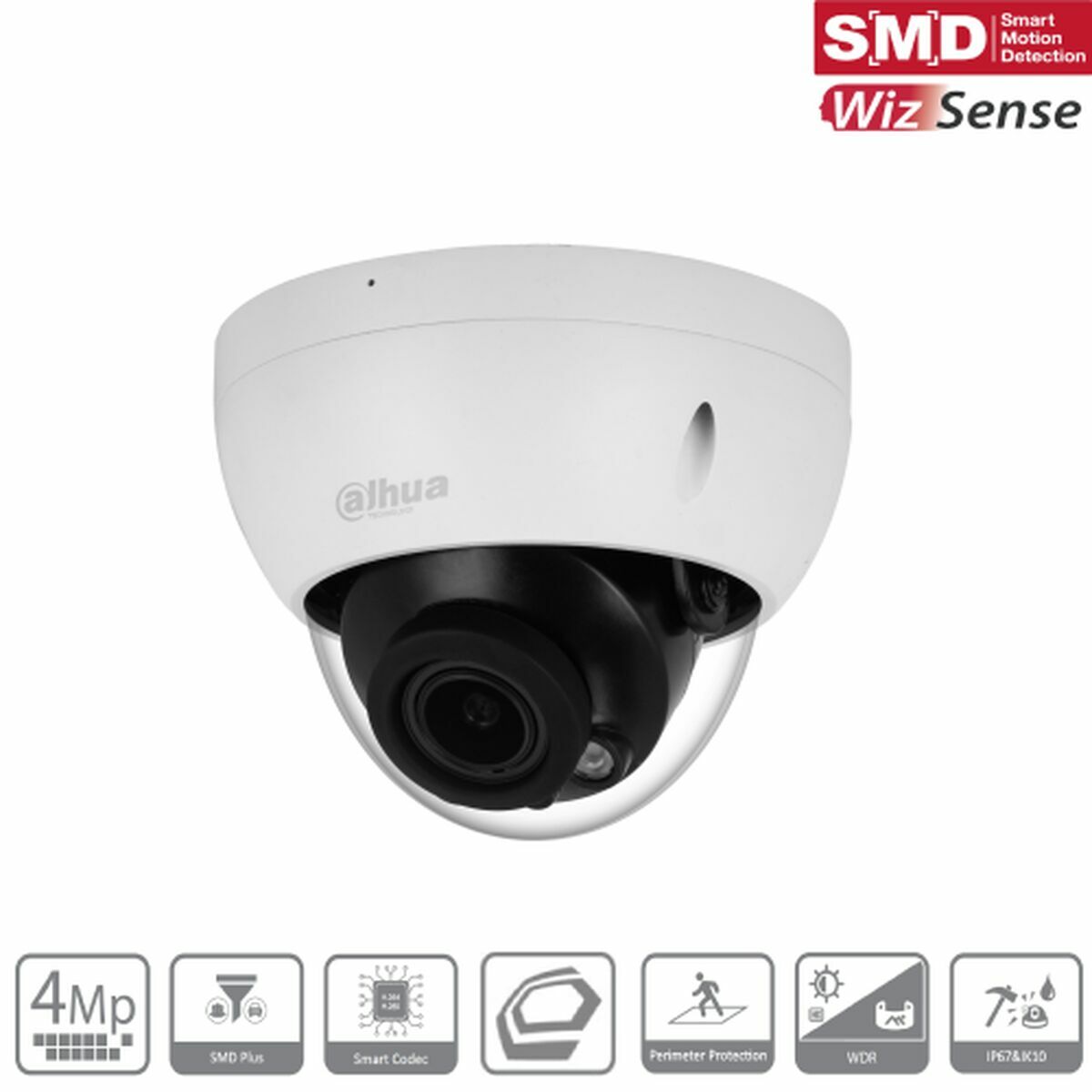 DAHUA- Caméra dôme 4 Mps DH-IPC-HDBW2441R-ZS