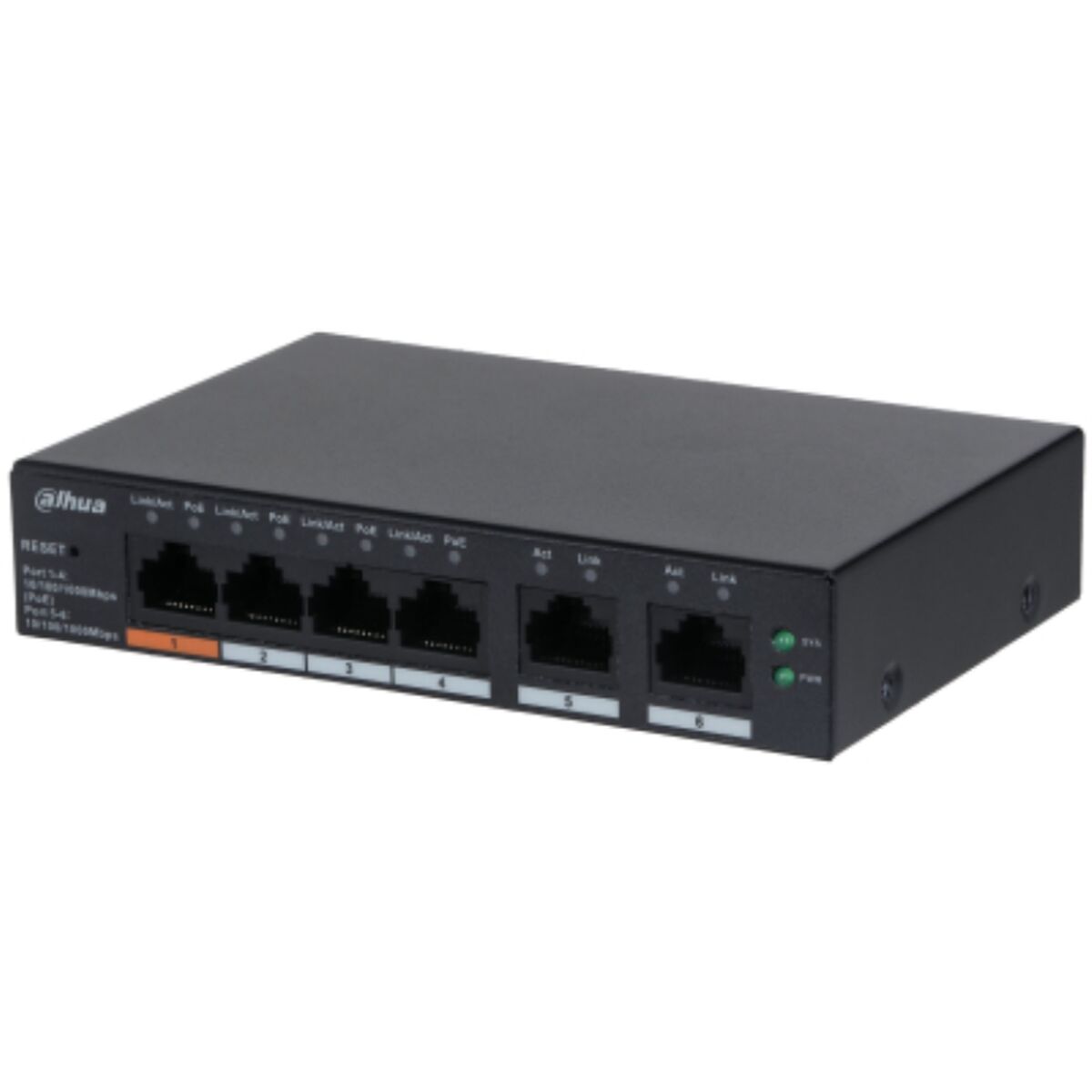 Dahua CS4006-4GT-60 Commutateur Gigabit de Bureau Géré dans le Cloud a 6 Ports avec 4 Ports PoE