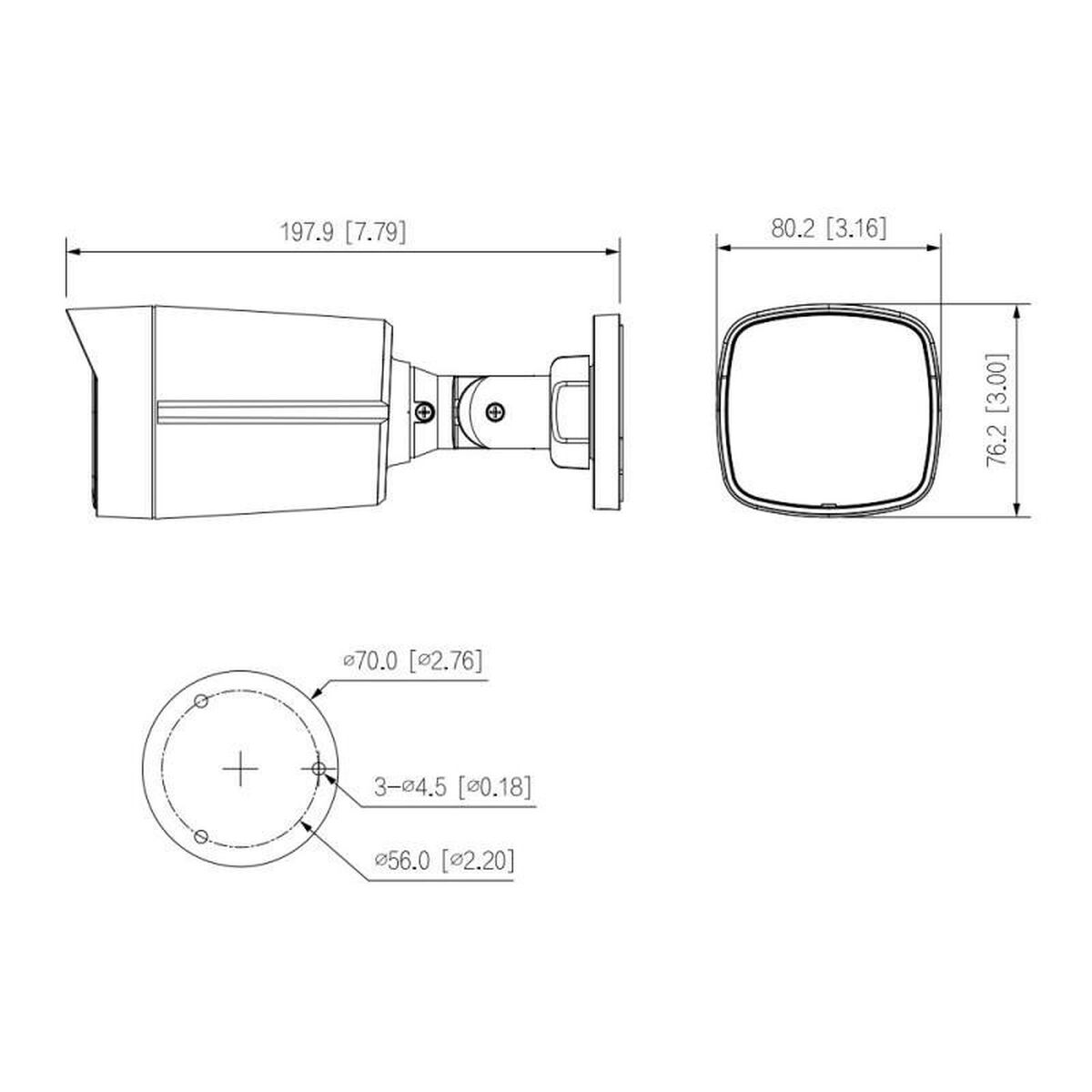 Dahua IPC-HFW1239TL1-A-IL Caméra tubulaire 2MP Full Color, 2.8mm, IR 30m, AI, PoE, IP67