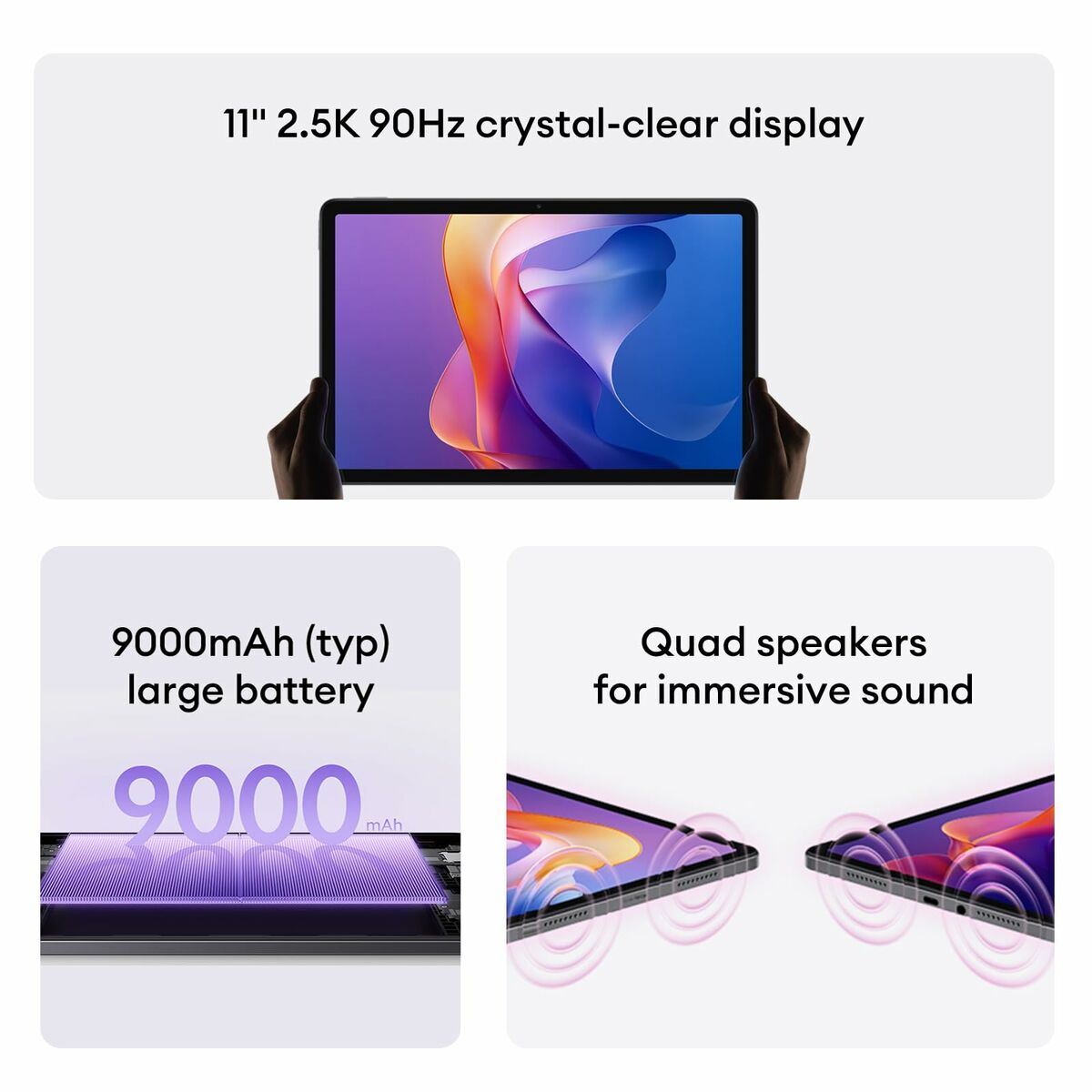 Xiaomi Redmi Pad 2 4G (11'' - 128 Go, 6 Go RAM) Gris